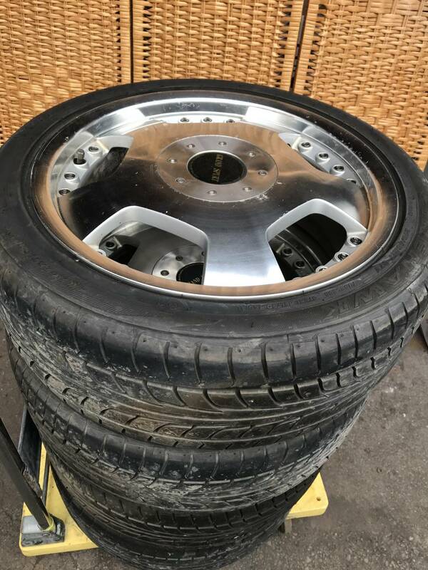 YS771★宮崎発★直接引き渡し希望　中古　タイヤ　ホイール　4本セット　17インチ　GRAND　SPURT　215/45R17　87V