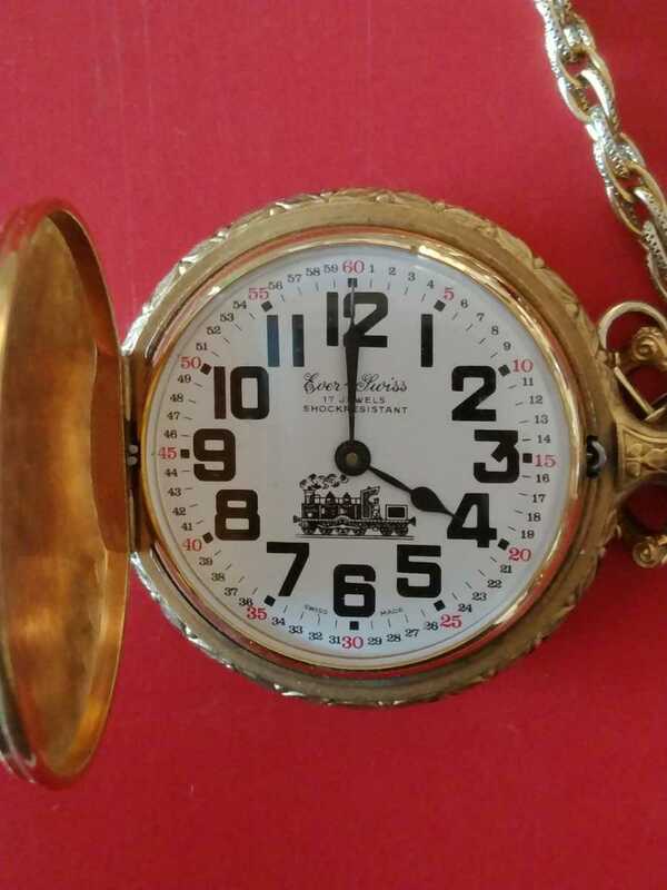 EVER スイス　鉄道手巻き　 懐中時計
