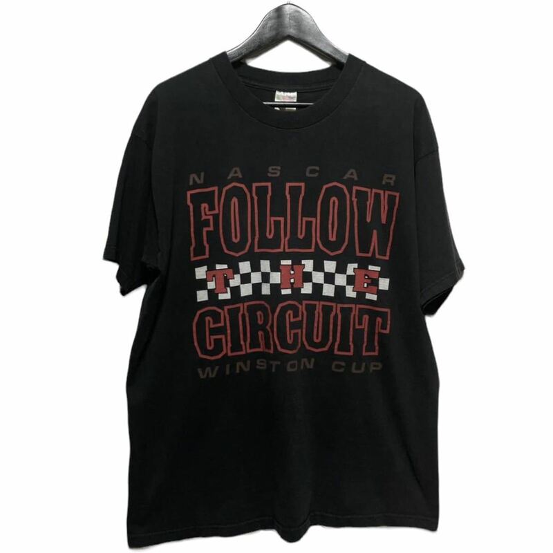 90s USA製 NASCAR WINSTON CUP 1998 RACE SCHEDULE 半袖 tシャツ size XL 古着車 レーシングカー XL ナスカー ウィンストン ビンテージ