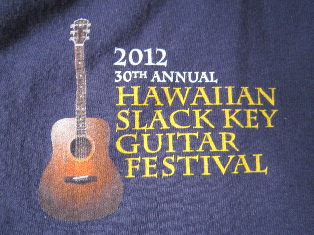 ★ 2012 Hawaiian Slack Key Guitar Festival / Tシャツ 現地購入 / M(肩幅48cm身幅50cm着丈67cm) ★