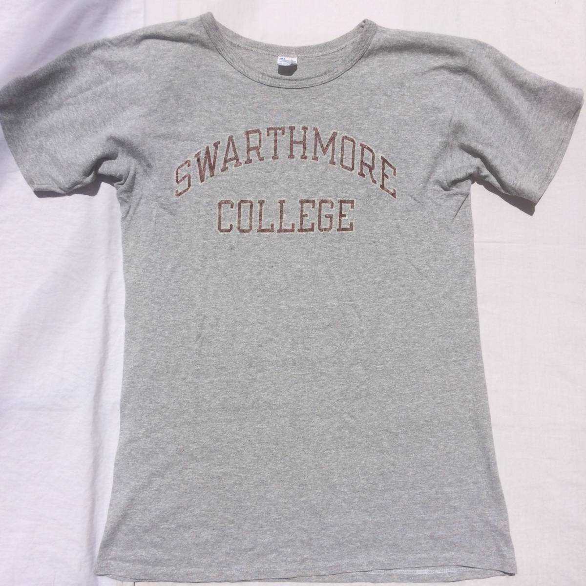 80's USA製 ビンテージ ヴィンテージ チャンピオン カレッジ プリント 88 12 半袖 Tシャツ Champion grey vintage アーチロゴ ２列 Ｌ