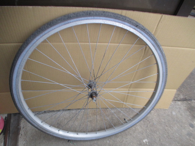 自転車前輪　27インチ　（アルミホイール・タイヤ・チュ-プ　セット） 　（Ｈ3）