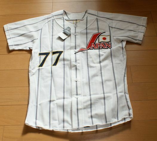 ミズノ製 星野JAPAN 日本代表 星野 仙一 #77 未使用タグ付き ユニフォーム