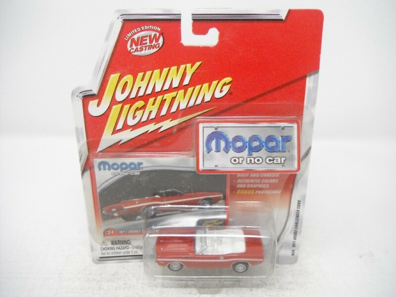 ■ JOHNNY LIGHTNIGジョニーライトニング MOPAR OR NO CAR 1/64 1971 DODGE CHALLENGER CONV. ダッジ チャレンジャー ミニカー