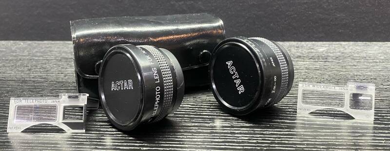 ACTAR AUX. WIDEANGLE LENS FOR AF35M 2-∞ + ACTAR AUX. TELEPHOTO LENS FOR AF35M 2-∞ カメラレンズ #1240