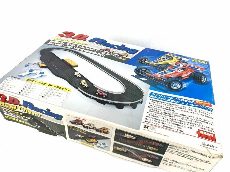 昭和レトロ！◆NIKKO◆3.D.Racing Road Chaser 3次元レーシング ロードチェイサー コントロールカー 4台付 現状品 当時物