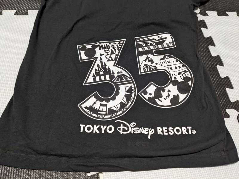 adidas Disney コラボ 半袖 Tシャツ Mサイズ ブラック ゴールド アディダス ディズニー 35周年 東京 限定 