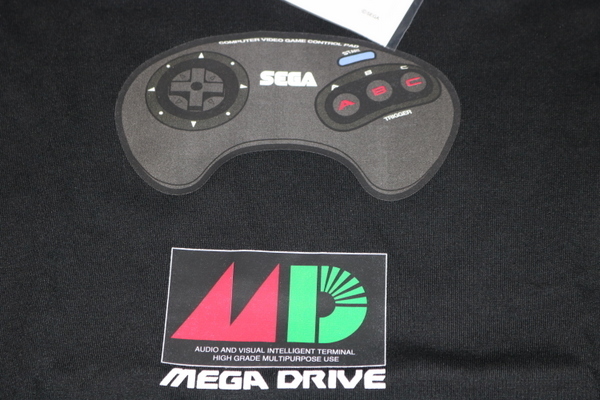 MEGA DRIVE Tシャツ　黒 メンズ　3L　バックプリントあり　大きいサイズ　シール付き　メガドライブ 新品 未使用 