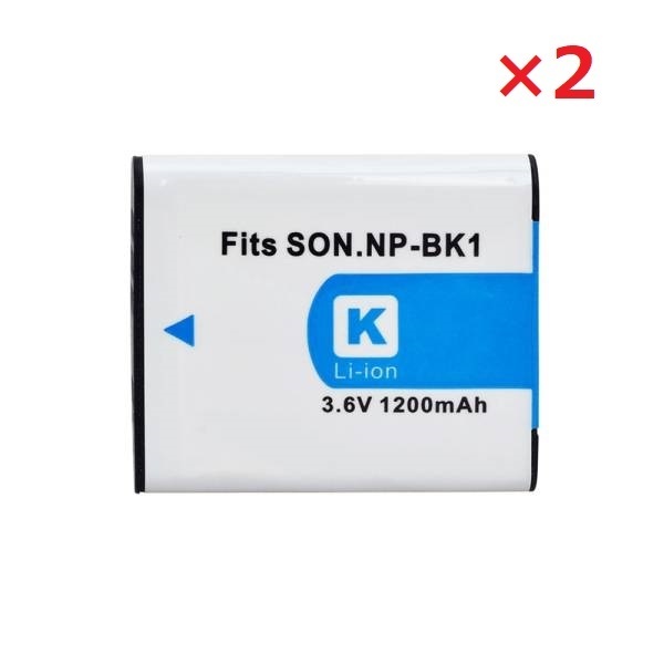 送料無料 2個セット ソニー SONY カメラバッテリー NP-BK1 NP-BK1 バッテリー 電池 1200mAh 互換品 DSC-W190 MHS-CM5 MHS-PM5K 互換品