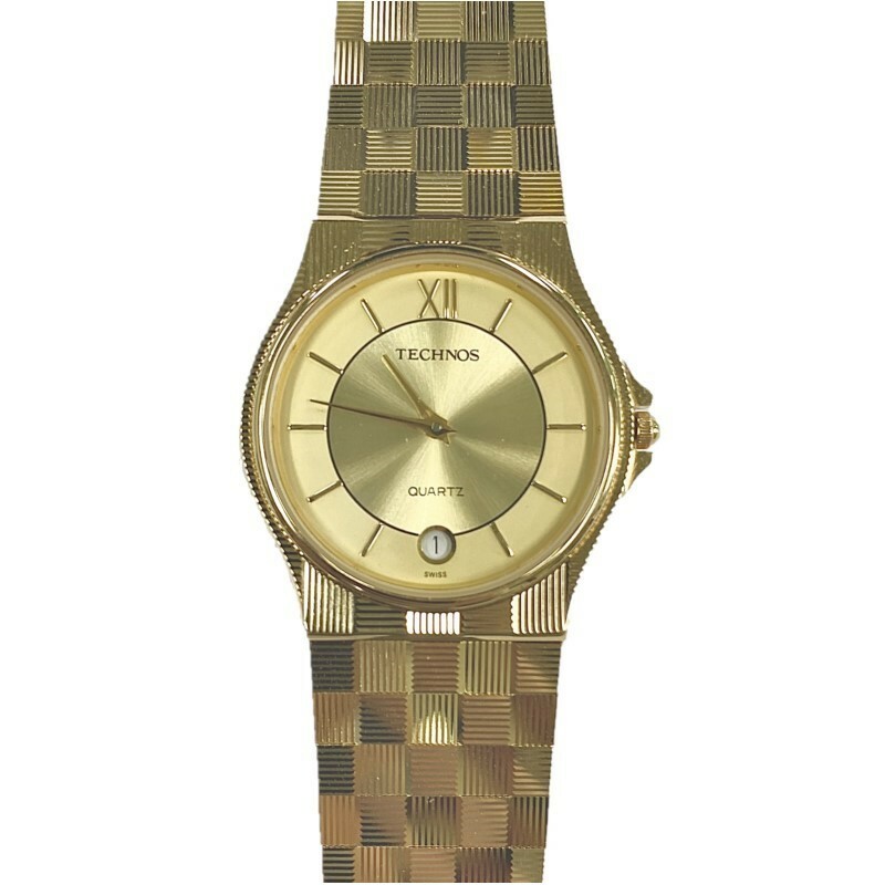 TECHNOS 腕時計 ゴールド 薄型 クオーツ 並行輸入品