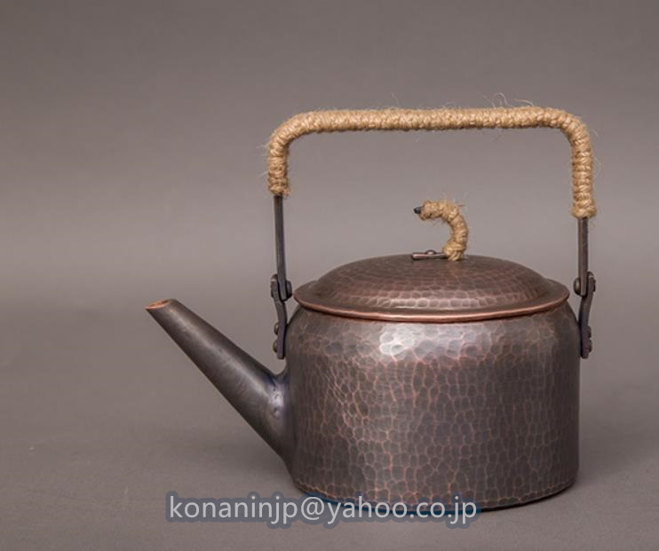 新入荷★職人手作り 銅器 純銅 紫銅茶壺 提梁壷 水壷 茶壺 茶道具 カンフーティーセット 手彫り