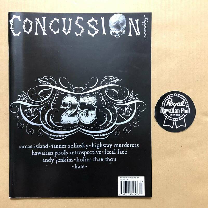 Concussion Magazine Issue 25 Skateboard Andy Jenkins スケートボード ヴィンテージ マガジン Confusion skateboard Royal Hawaiian Pool