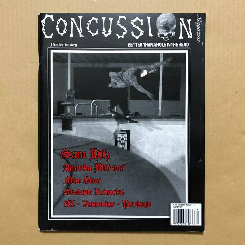 Concussion Magazine Issue 16 Skateboard Mike Giant Sam Hitz スケートボード ヴィンテージ マガジン Confusion skateboard Tattoo