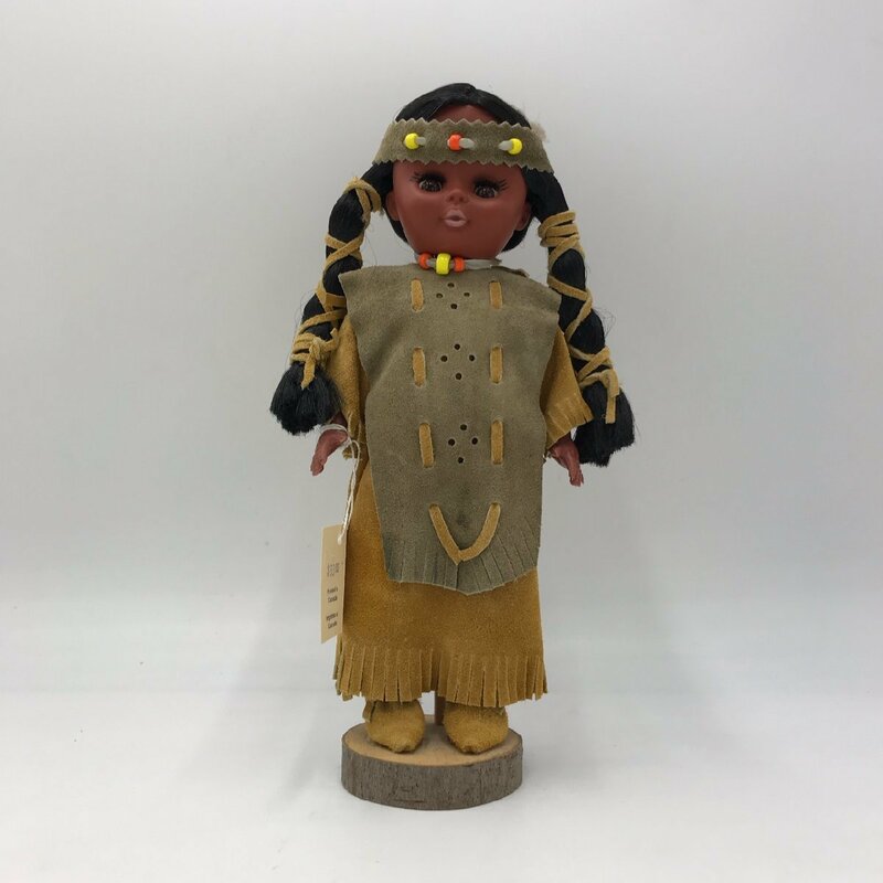 スリープアイドル インディアン ネイティブ 人形 ハンドメイド カナダ製 タグ付 コレクション ドール Doll 女の子【道楽札幌】