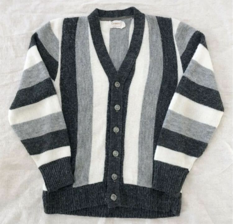 60s MONTGOMERY WORD BRENT wool cardigan モンゴメリーワード ブレント ウール カーディガン アメリカ ビンテージ ニット モヘア アルパカ