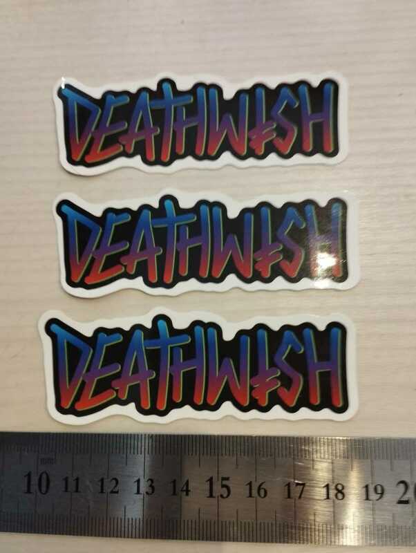 deathwish　ステッカー　３枚セット　スケートボード　スケートボードステッカー　デスウィッシュ　ストリート　スケボー