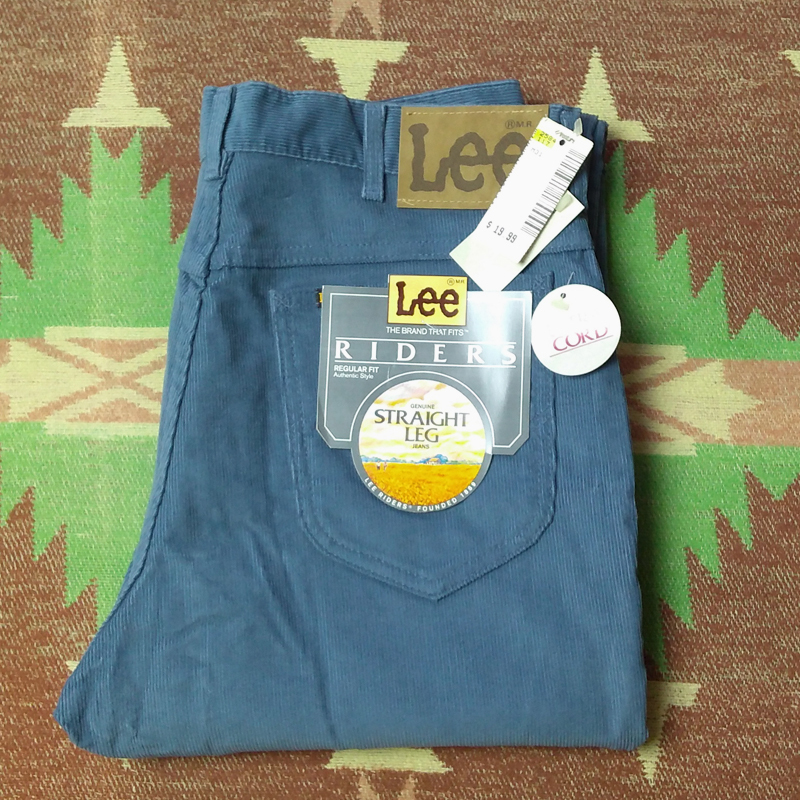DEAD-STOCK 【Lee 200】 80s Blue Corduroy Pants W33 / 80年代 コーデュロイパンツ USA ビンテージ ヴィンテージ デッドストック 70s90s