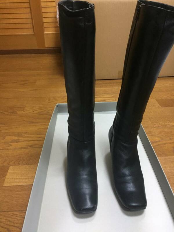 【中古・美品・箱付】オウ バニスター(Au BANNISTER) ブーツ ブラック サイズ37