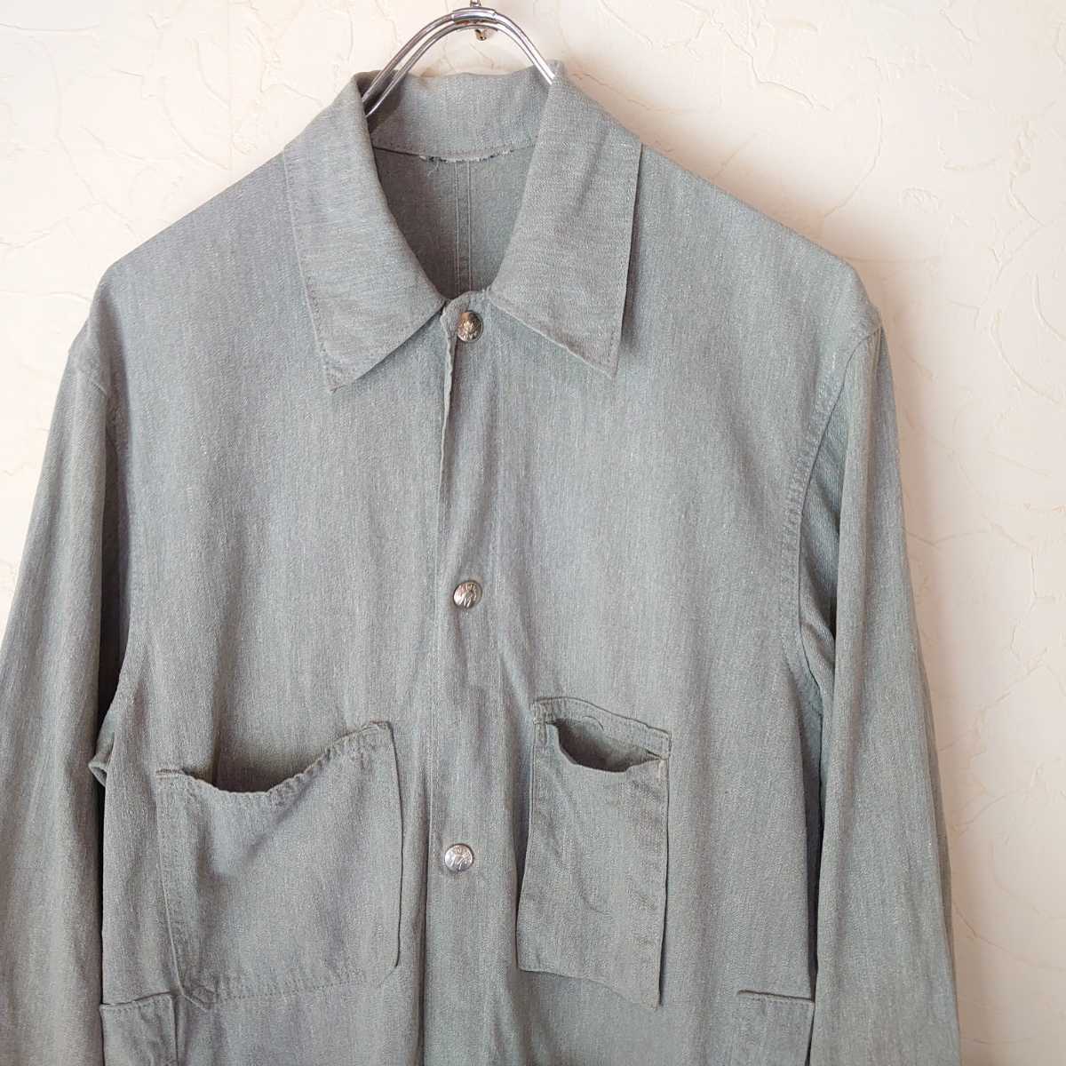 50s MADEWELL コバート　グレー杢　ごま塩　ソルト&ペッパー ショップコート ビンテージショップコート　ビンテージコバートショップコート