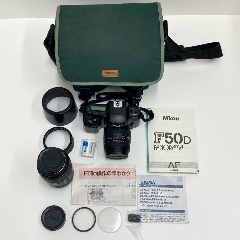 Nikon ニコン F50 フィルムカメラ ・ SIGM シグマ 70-300mmズームレンズ ジャンクセット 4/091306y