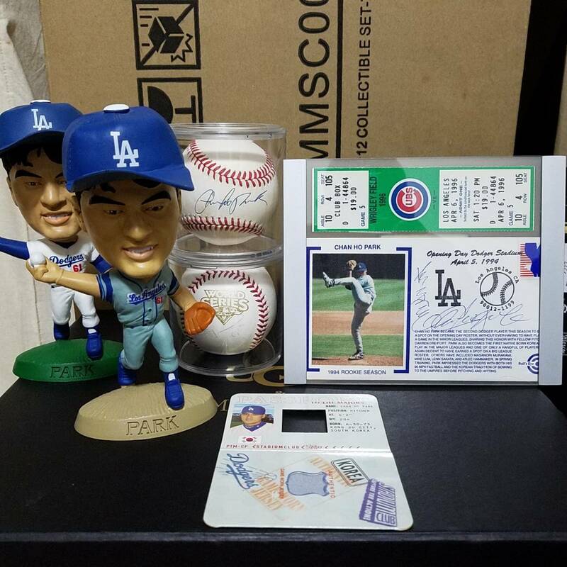 超激レア 入手不可！MLB park chan ho　パク・チャンホ/朴 賛浩　韓国語、英語同時サインCARD/初勝利TICKET/直筆サインボール2種類　など