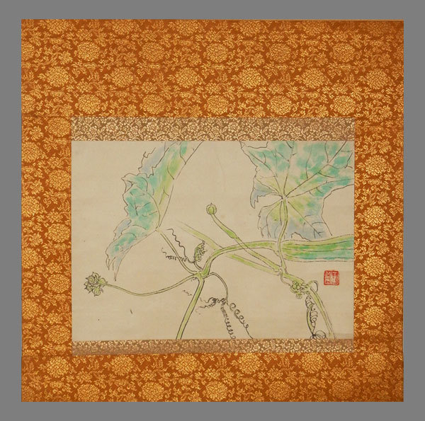 【真作】■川合玉堂■糸瓜図■川合修二鑑定箱■二重箱■東美教授■肉筆■掛軸■掛け軸■日本画■