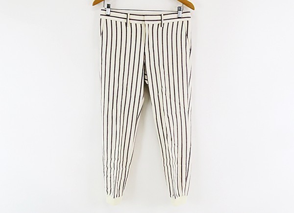 ◇【SACRA サクラ】ストライプ ウールパンツ 38