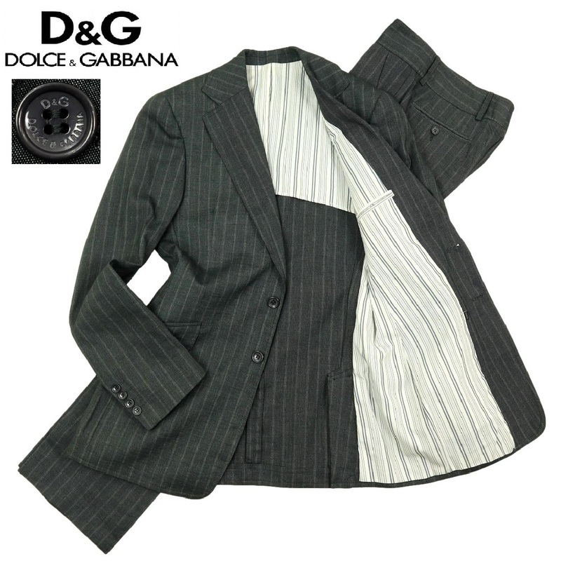 【S2432】【美品】【イタリア製】Dolce&Gabbana D&G ドルチェ＆ガッバーナ スーツ セットアップ テーラードジャケット パンツ サイズ32/46