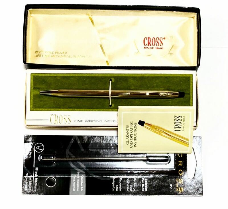 【美品】 CROSS クロス クラシックセンチュリー 12金張 ボールペン 純正リフィル付き