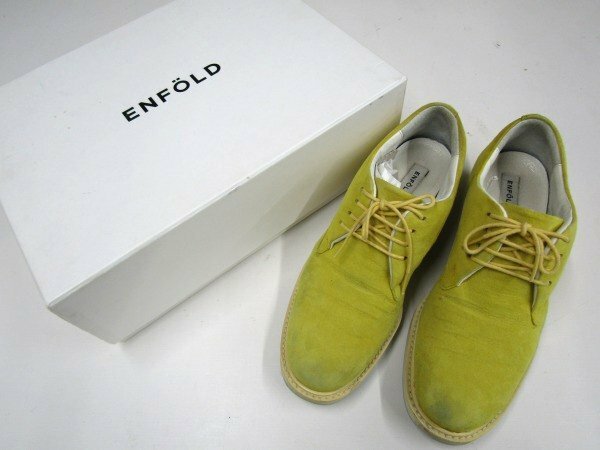 S2494:ENFOLD エンフォルド 靴/黄色/36 レディース スエード 革靴 シューズ