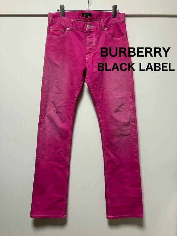 BURBERRY BLACK バーバリーブラックレーベル　チノパン　ピンク　カラーパンツ　メンズ　BLACKLABEL メンズチノパン