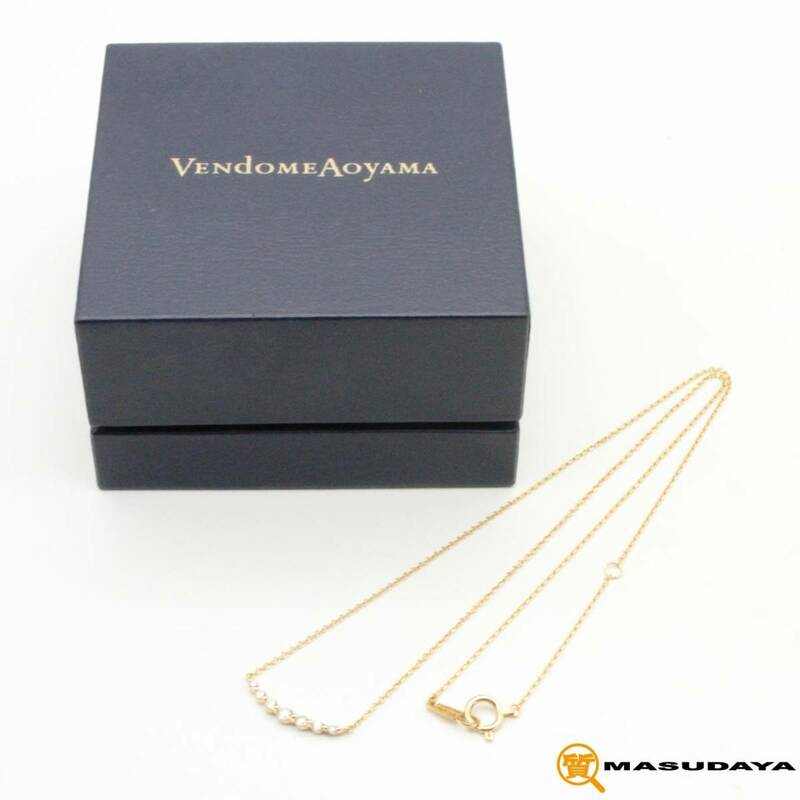 ◆◇【美品】Vendome Aoyama ヴァンドーム青山 ダイヤモンド リュール ネックレス K18YG◇◆