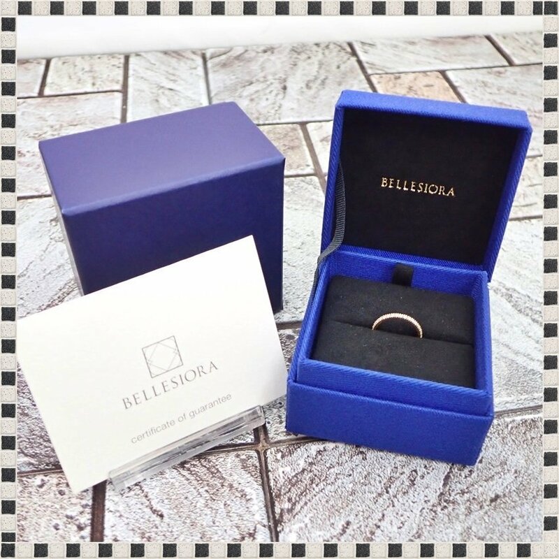 ベルシオラ K18YG ダイヤモンドリング 指輪 サイズ1号 重量1.3g D0.1ct BELLESIORA