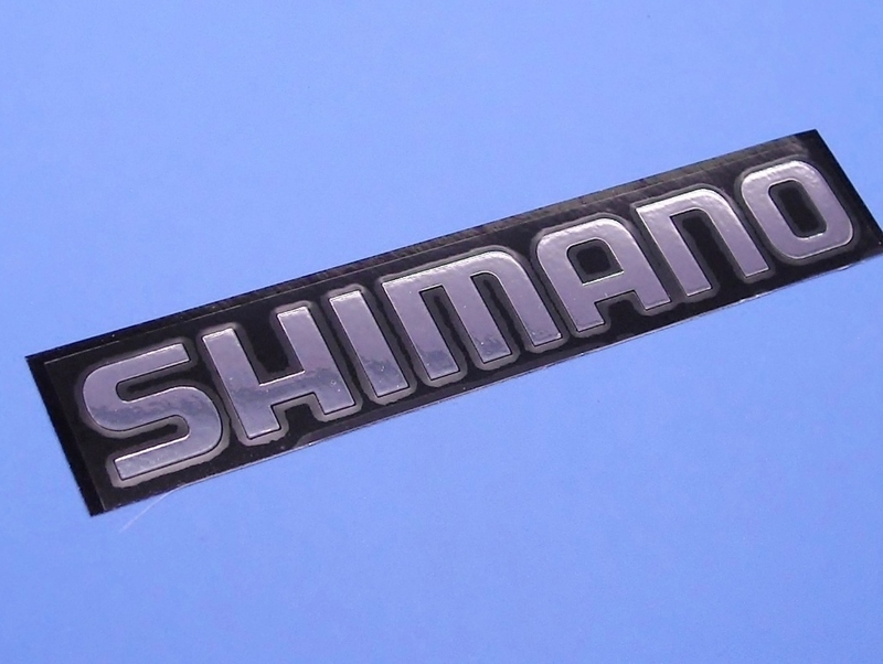 シマノ 銀 転写 ロゴ SHIMANO 大 ステッカー シール 19　文字長153mm 2020 クーラー ボックス 景品 シール