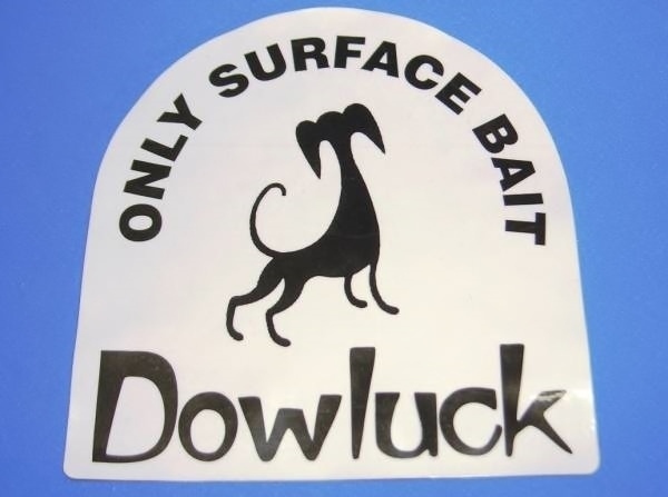 道楽 Ｄｏｗｌｕｃｋ 黒犬 サーフェス ベイト ステッカー　120-127mm