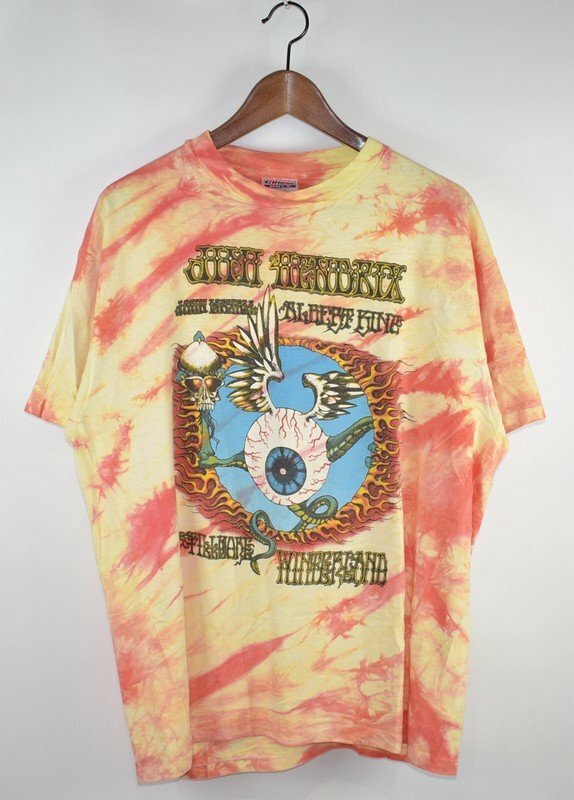 Jimi Hendrix/ジミヘンドリックス　flying eye ballプリントTシャツ　サイズ：XL　カラー：タイダイ