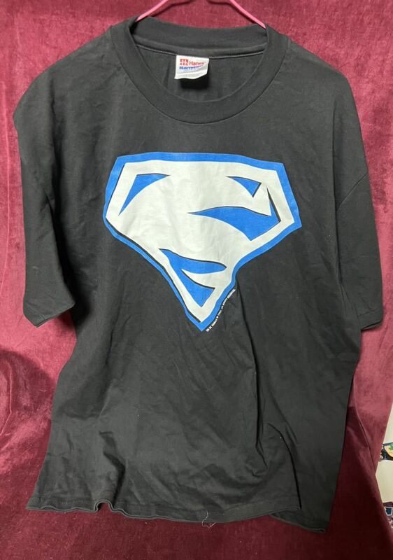'97 USデッドストック DC COMICS『SUPERMAN』エンブレム Tシャツ XL 送料込み スーパーマン
