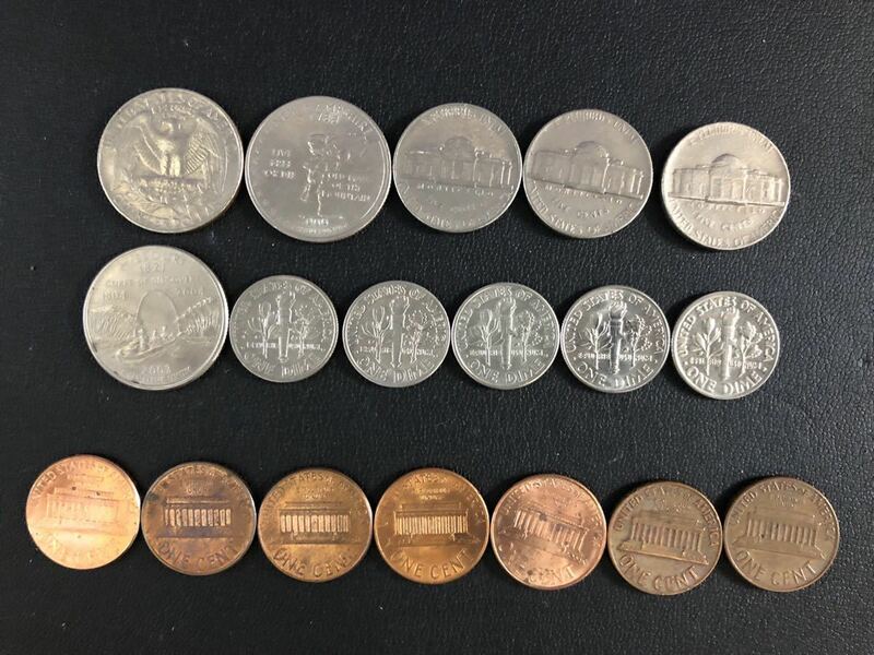 外国銭18枚(60サイズ)