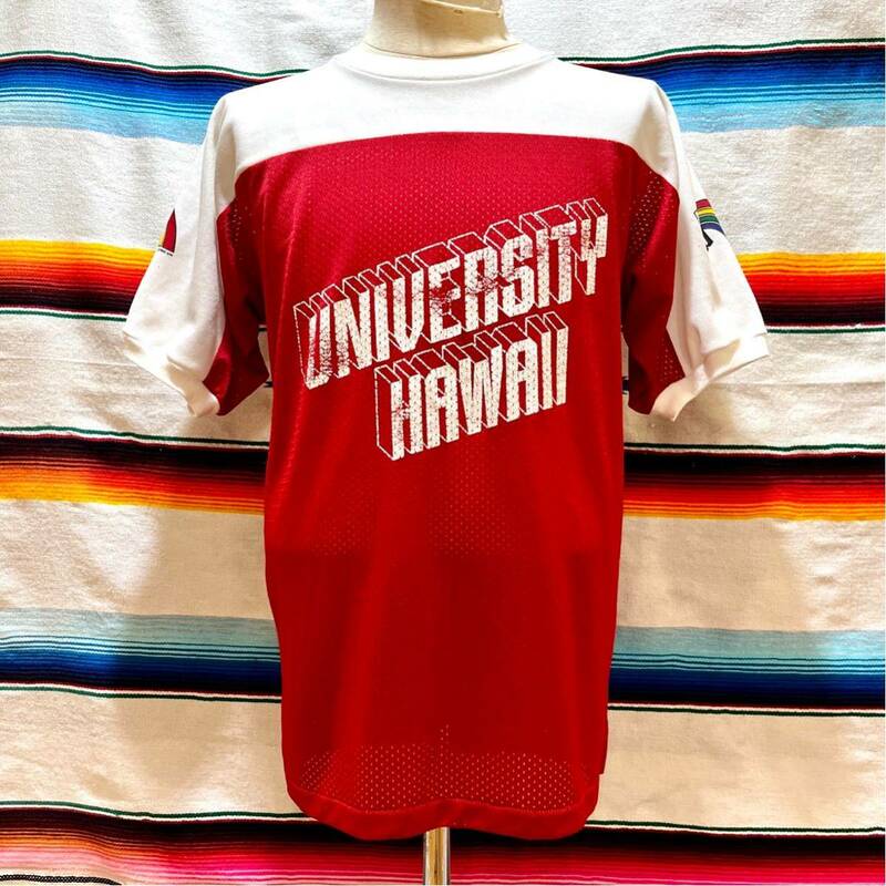 80’s ARTEX UNIVERSITY HAWAII メッシュTシャツ 検索: 古着 メッシュ フットボール ハワイ カレッジ Made in USA 80年代 ビンテージ