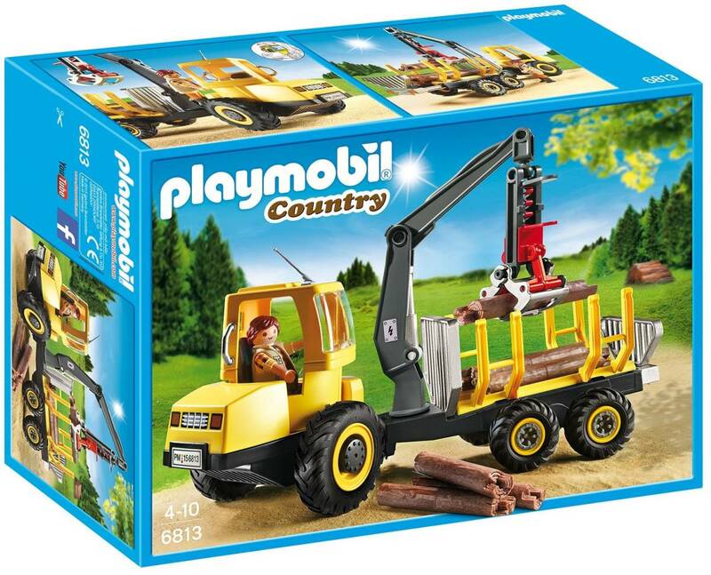 即決！新品 PLAYMOBIL プレイモービル 6813 プレイモービル木こりのクレーン付きトラック