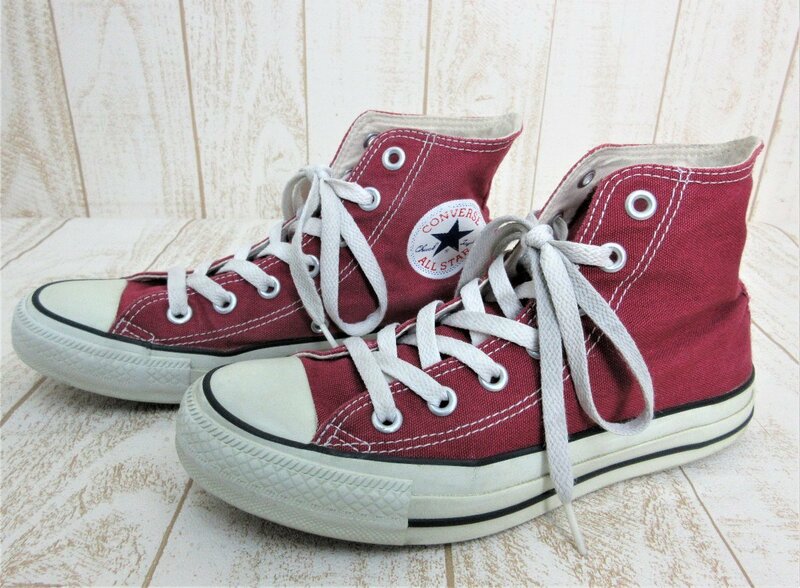 CONVERSE/コンバース：ALL STAR HI オールスター ハイカット スニーカー マルーン 1C032 サイズ23.5cm レディース/中古/USED