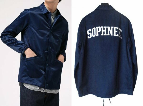 定価4.1万 SOPHNET. ソフネット コーチブルゾン M コーチジャケット COACH BLOUSON インディゴ ネイビー ブルー SOPH ソフ SOPH.