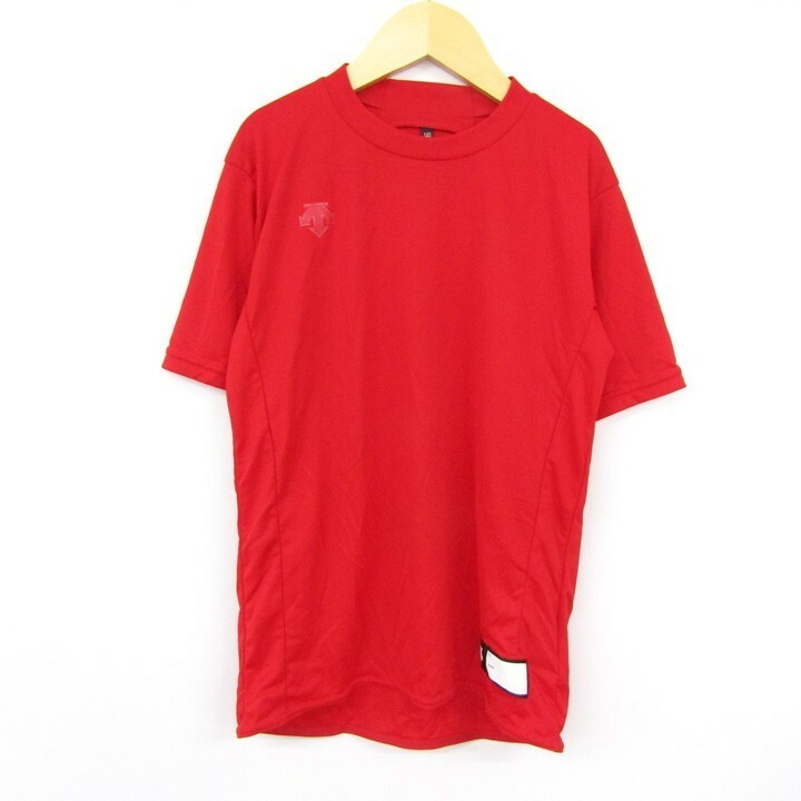 デサント 半袖Tシャツ 丸首 スポーツウエア 男の子用 140サイズ 赤 キッズ 子供服 DESCENTE