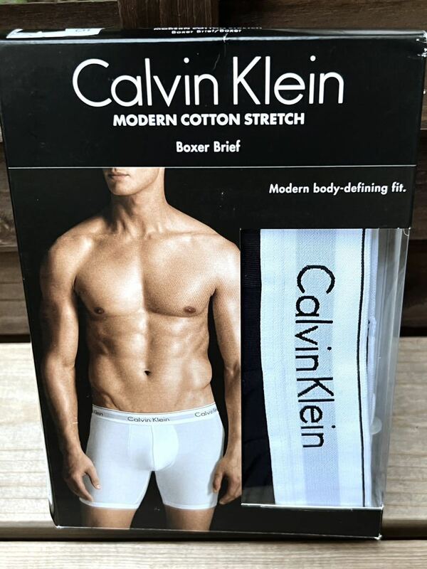 新品 Calvin Klein カルバンクライン★モダンコットンストレッチボクサーブリーフ 米国サイズ L 日本参考サイズM CALVIN KLEIN