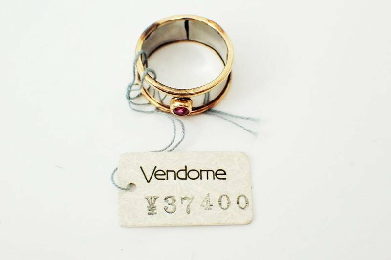 Ｋ10×Silver 色石　リング/指輪　Vendome 未使用保管品　K17629