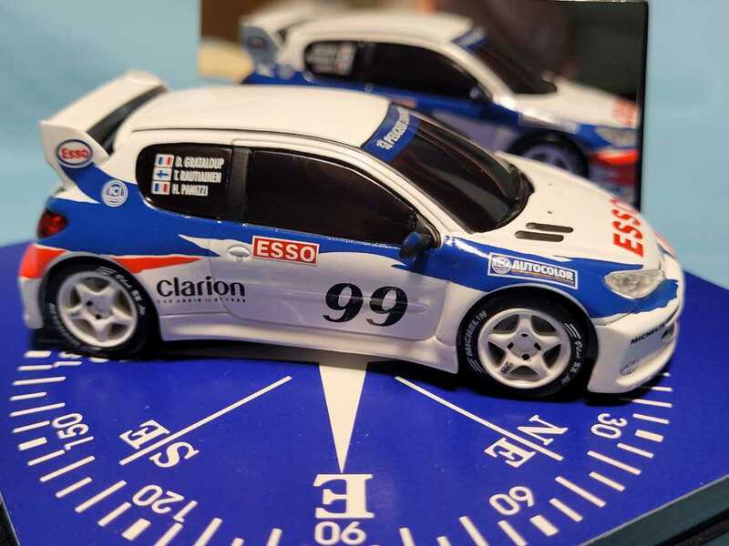 絶版新品未展示 VITESSE PEUGEOT 206 WRC ESSO SALON DE PARIS 1998 1/43