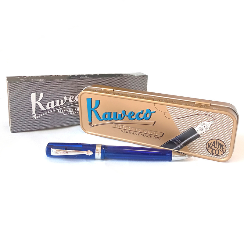 【kwb1】新品　KAWECO　カヴェコ　スチューデント　高級ボールペン　ドイツ製　ブルースケルトン　青