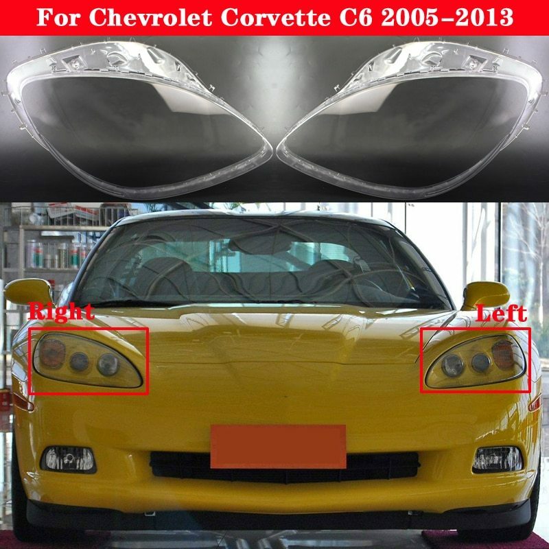 お得 自動車 4輪 車 ヘッドランプカバー ヘッドライトシェード Chevrolet corvette c6 2005-2013用 ランプシェード ガラスシェル