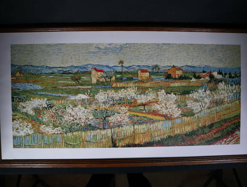 【複製】 風景絵画・ゴッホ（VANGOGH）・ブルームにある桃の木がラクロー・油絵複製画