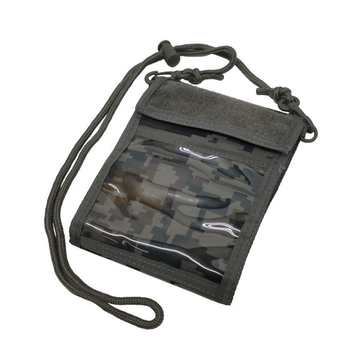航空自衛隊　デジタル迷彩　パスケース2　ネックストラップ　首掛け　カバー　身分証明書　IDケース　アウトドア　サバゲー　№H1413
